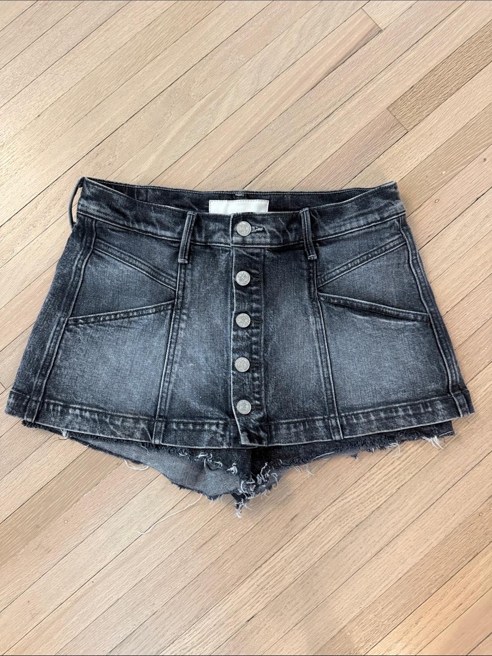 MOTHER Superior The Breaker Denim Mini Skort 26